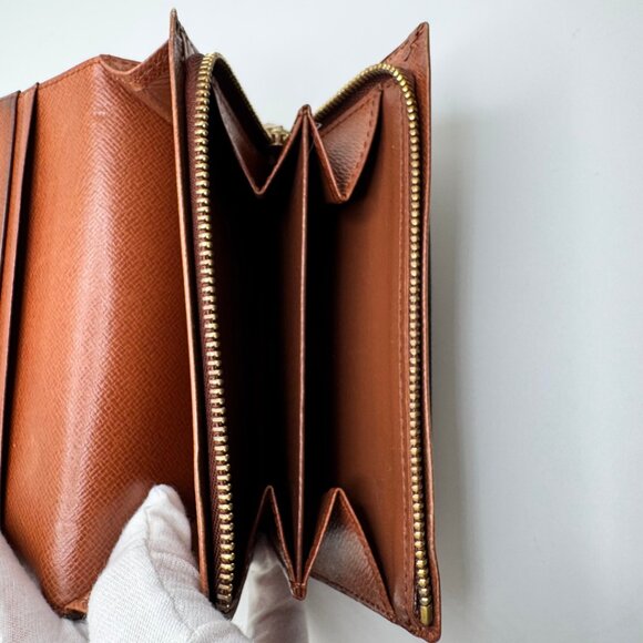 Louis Vuitton Tresor Bifold Wallet Porte Monnaie Vier Monogram Canvas Brown OS - Picture 7 of 13